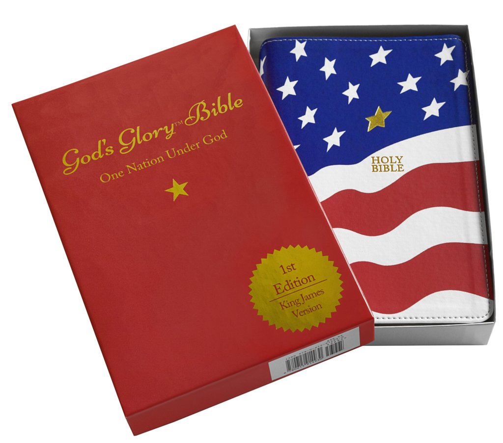 Patriotic King James Bible with American Flag Cover